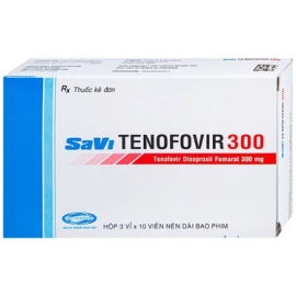 Thuốc Savi Tenofovir 300mg hỗ trợ điều trị HIV, viêm gan B mạn tĩnh (3 vỉ x 10 viên)