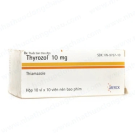 Thuốc Thyrozol 10mg Merck điều trị cường giáp (10 vỉ x 10 viên)