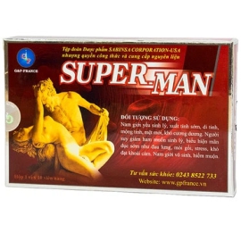 Viên uống Super Man G&P France bổ thận, tráng dương, tăng cường sinh lý ở nam giới (1 vỉ x 10 viên)