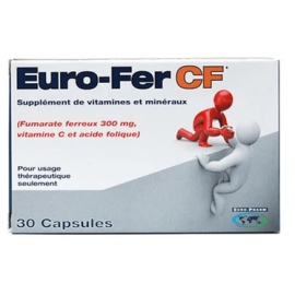 Thuốc Euro-Fer CF tăng miễn dịch, ngăn ngừa thiếu sắt (30 viên)
