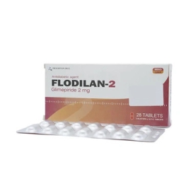 Thuốc Flodilan 2mg Đạt Vi Phú điều trị đái tháo đường tuýp 2 (2 vỉ x 14 viên)