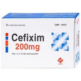 Thuốc Cefixim 200mg Vidipha điều trị nhiễm khuẩn đường tiết niệu (10 viên)