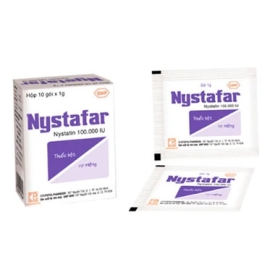Thuốc bột Nystafar Pharmedic hỗ trợ điều trị candida miệng, viêm lưỡi, lưỡi đen (10 gói)