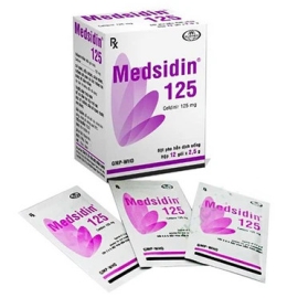Thuốc Medsidin 125mg Glomed điều trị nhiễm khuẩn thể nhẹ và vừa (12 gói)