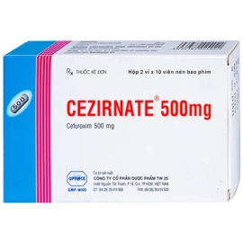 Thuốc Cezirnate 500mg Uphace hỗ trợ điều trị nhiễm khuẩn (2 vỉ x 10 viên)