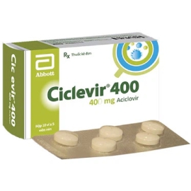 Thuốc Ciclevir 400 Glomed phòng và điều trị Herpes Simplex type 1, 2 (10 vỉ x 5 viên)