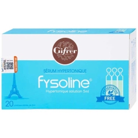 Dung dịch nước muối ưu trương Fysoline giảm ngạt mũi, khô mũi (20 ống x 5ml)