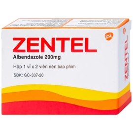 Thuốc Zentel 200mg OPV điều trị các bệnh lý lâm sàng gây ra bởi các giun đường ruột nhạy cảm (2 viên)
