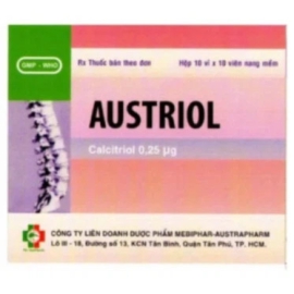 Thuốc Austriol Mebiphar bổ sung vitamin, trị loãng xương (10 vỉ x 10 viên)