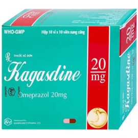 Viên nang cứng Kagasdine 20mg Khapharco điều trị loét dạ dày, tá tràng (10 vỉ x 10 viên)
