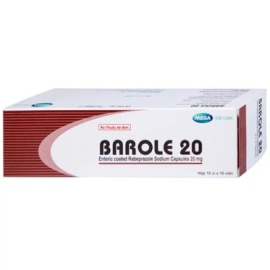 Thuốc Barole 20mg Mega Lifesciences điều trị viêm loét, trào ngược dạ dày (10 vỉ x 10 viên)