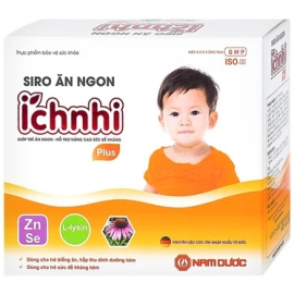 Siro Ích Nhi Plus Nam Dược bổ sung kẽm, seien và lysin giúp trẻ ăn ngon (20 ống x 10ml)