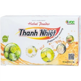 Bột thảo mộc Thanh Nhiệt ADC lợi tiểu, mát gan, giảm loét miệng (8g x 10 gói)