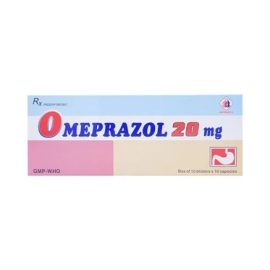 Thuốc Omeprazol 20mg Domesco điều trị loét dạ dày, tá tràng (10 vỉ x 10 viên)