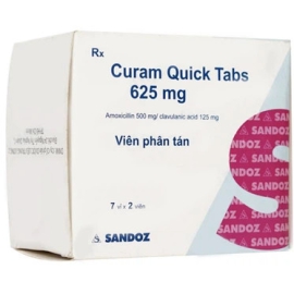 Thuốc Curam Quick Tabs 625mg LEK điều trị viêm tai, mũi, họng (14 viên)