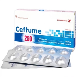Thuốc Ceftume 250 Pharbaco điều trị nhiễm khuẩn đường hô hấp (2 vỉ x 10 viên)