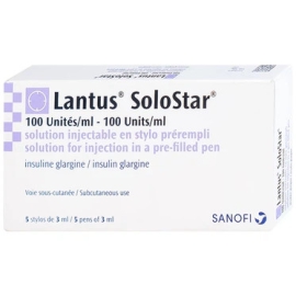 Bút tiêm Lantus Solostar điều trị đái tháo đường (5 cây x 3ml)