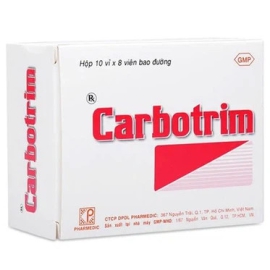 Thuốc Carbotrim Pharmedic điều trị nhiễm khuẩn đường tiêu hóa (10 vỉ x 8 viên)