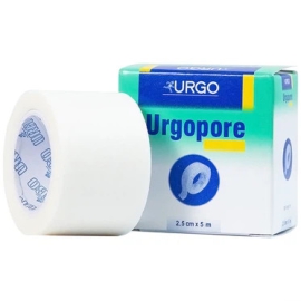 Băng keo giấy y tế Urgopore thông thoáng cho da nhạy cảm, giúp kềm giữ nhanh, chắc chắn (2.5cm x 5m - 1 cuộn)