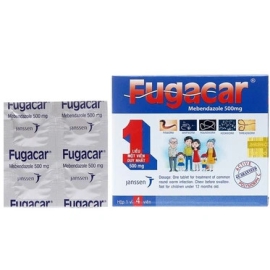 Thuốc Fugacar 500mg Janssen điều trị nhiễm một hay nhiều loại giun đường ruột (4 viên)