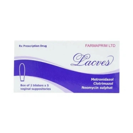 Viên đạn đặt âm đạo Lacves Farmaprim điều trị viêm âm đạo (2 vỉ x 5 viên)