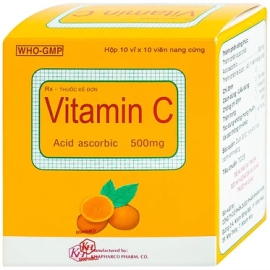 Thuốc Vitamin C 500mg Khapharco điều trị scorbut (10 vỉ x 10 viên)