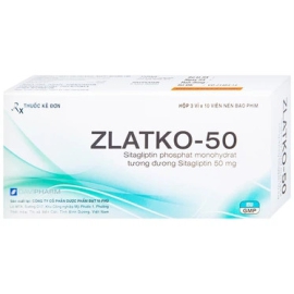 Thuốc Zlatko-50mg Đạt Vi Phú điều trị đái tháo đường tuýp 2 (3 vỉ x 10 viên)