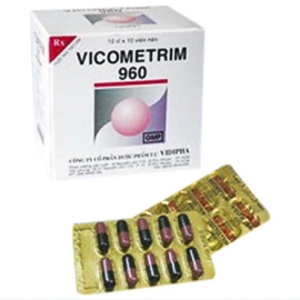 Thuốc Vicometrim 960mg Vidipha điều trị viêm phổi do vi khuẩn (10 vỉ x 10 viên)