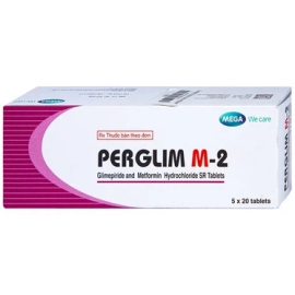 Thuốc Perglim M-2 MEGA We care điều trị tiểu đường type 2 (5 vỉ x 20 viên)