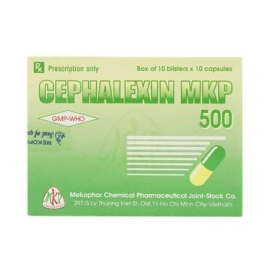 Thuốc Cephalexin 500mg Mekophar điều trị nhiễm trùng (100 viên)