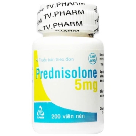 Thuốc Prednisolone 5mg TV.Pharma kháng viêm, chống dị ứng (200 viên)