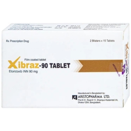 Thuốc Xibraz 90mg Aristo điều trị gout, thoái hóa khớp, viêm đa khớp (2 vỉ x 15 viên)