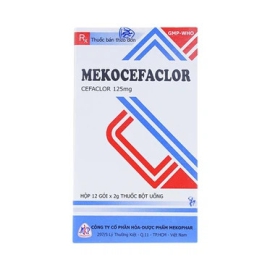Thuốc bột uống Mekocefaclor 125mg Mekophar hỗ trợ điều trị nhiễm khuẩn đường hô hấp (12 gói)