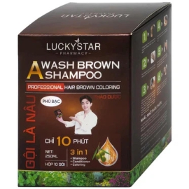 Gội là nâu phủ bạc thảo dược Lucky Star (10 gói x 25ml)