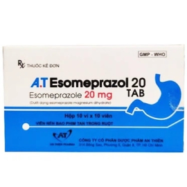 Thuốc A.T Esomeprazol 20mg An Thiên điều trị loét dạ dày tá tràng (10 vỉ x 10 viên)
