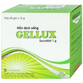 Hỗn dịch uống Gellux 1g Đạt Vi Phú điều trị ngắn ngày loét tá tràng, dạ dày lành tính (20 gói x 15g)