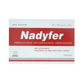 Thuốc Nadyfer 200mg giảm nồng độ hemoglobin (2 vỉ x 10 ống)