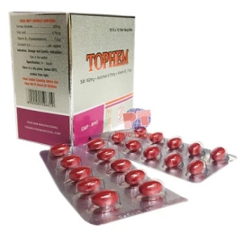 Thuốc Tophem Đông Nam bổ sung sắt, phòng ngừa thiếu máu (10 vỉ x 10 viên)