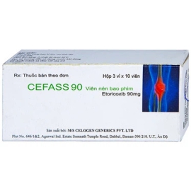 Thuốc Cefass 90mg Celogen điều trị viêm khớp, viêm cột sống (3 vỉ x 10 viên)