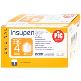 Đầu kim tiểu đường PIC Insupen Original dùng để gắn vào đầu bút tiêm Insulin (100 Cái)