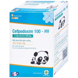 Thuốc bột pha Cefpodoxim 100-HV USP điều trị các bệnh nhiễm khuẩn (10 gói)