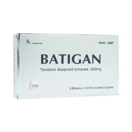 Thuốc Batigan 300mg Phương Đông hỗ trợ điều trị bệnh HIV và bệnh viêm gan B (3 vỉ x 10 viên)