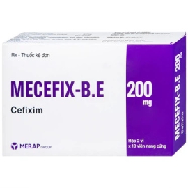 Thuốc kháng sinh Mecefix-B.E 200mg điều trị nhiễm khuẩn đường hô hấp (20 viên)