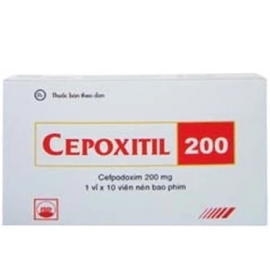 Thuốc Cepoxitil 200mg Pymepharco điều trị nhiễm trùng đường hô hấp (10 viên)