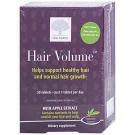 Viên uống Hair Volume New Nordic giúp tóc chắc khỏe, đẹp tóc, hạn chế rụng tóc