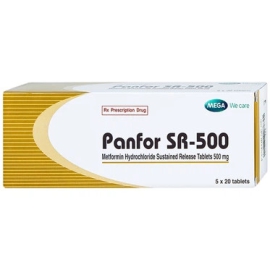 Thuốc Panfor SR-500 Inventia điều trị đái tháo đường (5 vỉ x 20 viên)