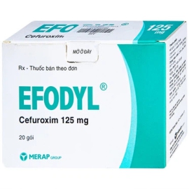 Thuốc Efodyl 125mg Merap điều trị các trường hợp nhiễm khuẩn (20 gói)