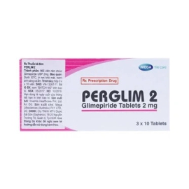 Thuốc Perglim 2mg MEGA We care điều trị tiểu đường type 2 (3 vỉ x 10 viên)