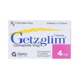 Thuốc Getzglim 4mg Getz điều trị đái tháo đường type 2 (2 vỉ x 10 viên)
