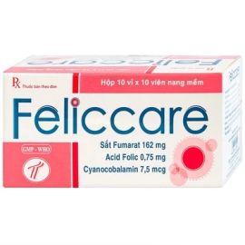 Thuốc Feliccare Trường Thọ điều trị thiếu máu tổng quát (10 vỉ x 10 viên)